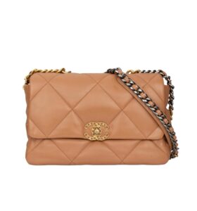 [탑티어/해외배송]샤넬 *정품가죽* 19백 라지(브라운/금장/램스킨)