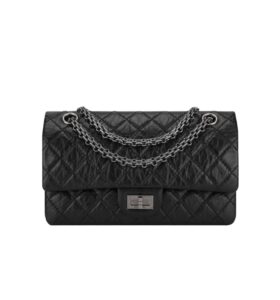 [탑티어/해외배송]샤넬 *정품가죽* 2.55 미디엄 플랩 백(블랙/은장/카프스킨)