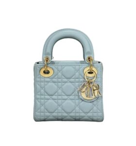 [탑티어/해외배송]디올 레이디 디올 미니 백(페일 블루/까나쥬/램스킨)