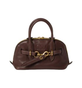 [miumiu]아방뛰르 탑 핸들 백 스몰(브라운)