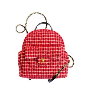 [프리미엄/해외배송]샤넬 코코네쥬 백팩(레드/금장/트위드)
