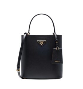 프라다[prada/블랙프라임]파니에 사피아노 미디엄 백(블랙)
