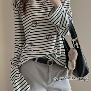 [국내배송]크롬하츠 롤링스톤 포인트 단가라 티셔츠