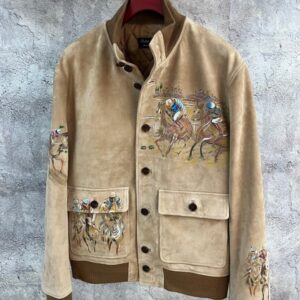 [국내배송]랄프로렌 핸드페인팅 스웨이드 자켓