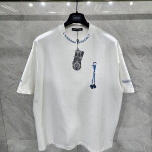 [국내배송]크롬하츠 24SS 넥로고 나염 반팔 티셔츠