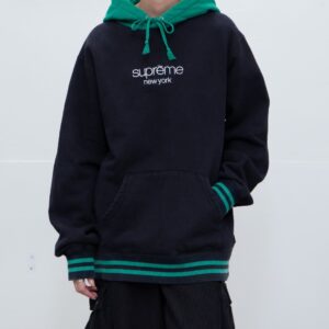 [국내배송]슈프림 클래식 로고 투톤 후드