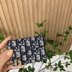 [국내배송]디올 새들 플랩 카드홀더 네이비