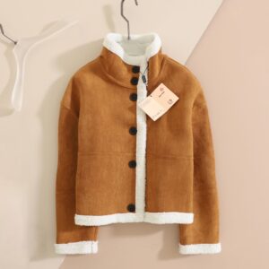 [국내배송]미우미우 [ Miu ] 수입 터들넥 스웨이드 리버서블 덤블 무스탕