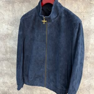 [국내배송]루이비통 블루 엠보싱 스웨이드 레더 자켓