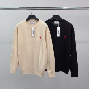 [국내배송]아미 스몰하트자수 클래식 니트