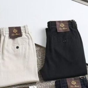 [국내배송]로로피아나 2025SS 자수로고 면마 팬츠