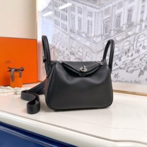 [국내배송]에르메스 린디 미니 끌레망스 블랙 은장