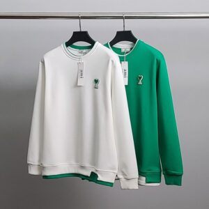 [국내배송]아미 그린하트 레이어드 맨투맨