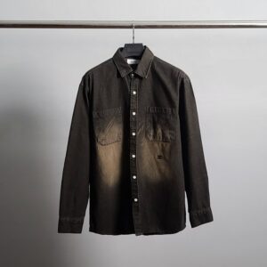 [국내배송]셀린느 로고자수 워싱 오버 데님 셔츠