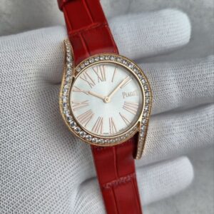 [국내배송]피아제 라임라이트 갈라 화이트다이얼 레드스트랩