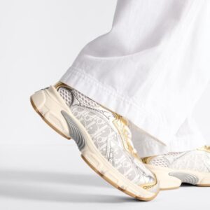 [국내배송]디올 바이브 오블리크 메시 레더 스니커즈 실버& 골드