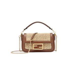 [프리미엄/해외배송]펜디 바게트 백 미니(내추럴 브라운/비스코스)