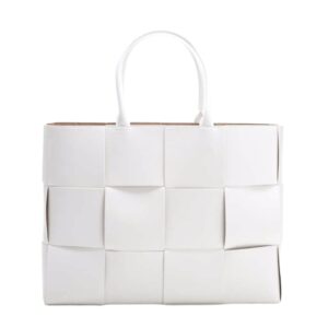 [프리미엄/해외배송]보테가 아르코 토트 백 라지(화이트/브라운)